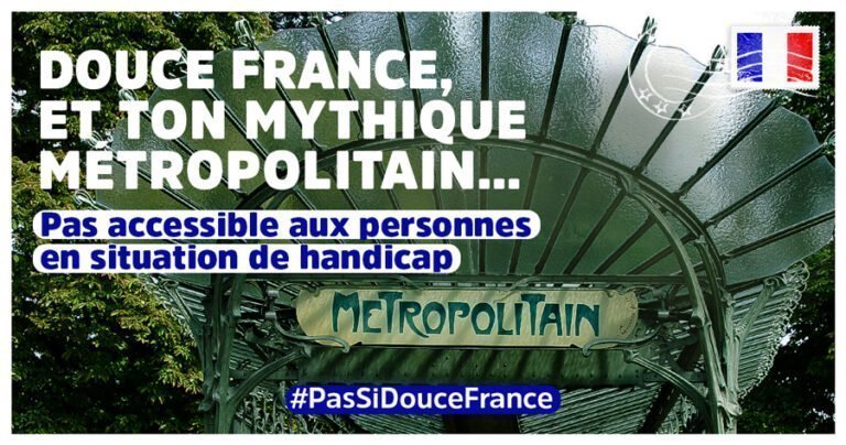 Douce France et ton mythique mÃ©tropolitain.. Pas accessible aux personnes en situation d'handicap.